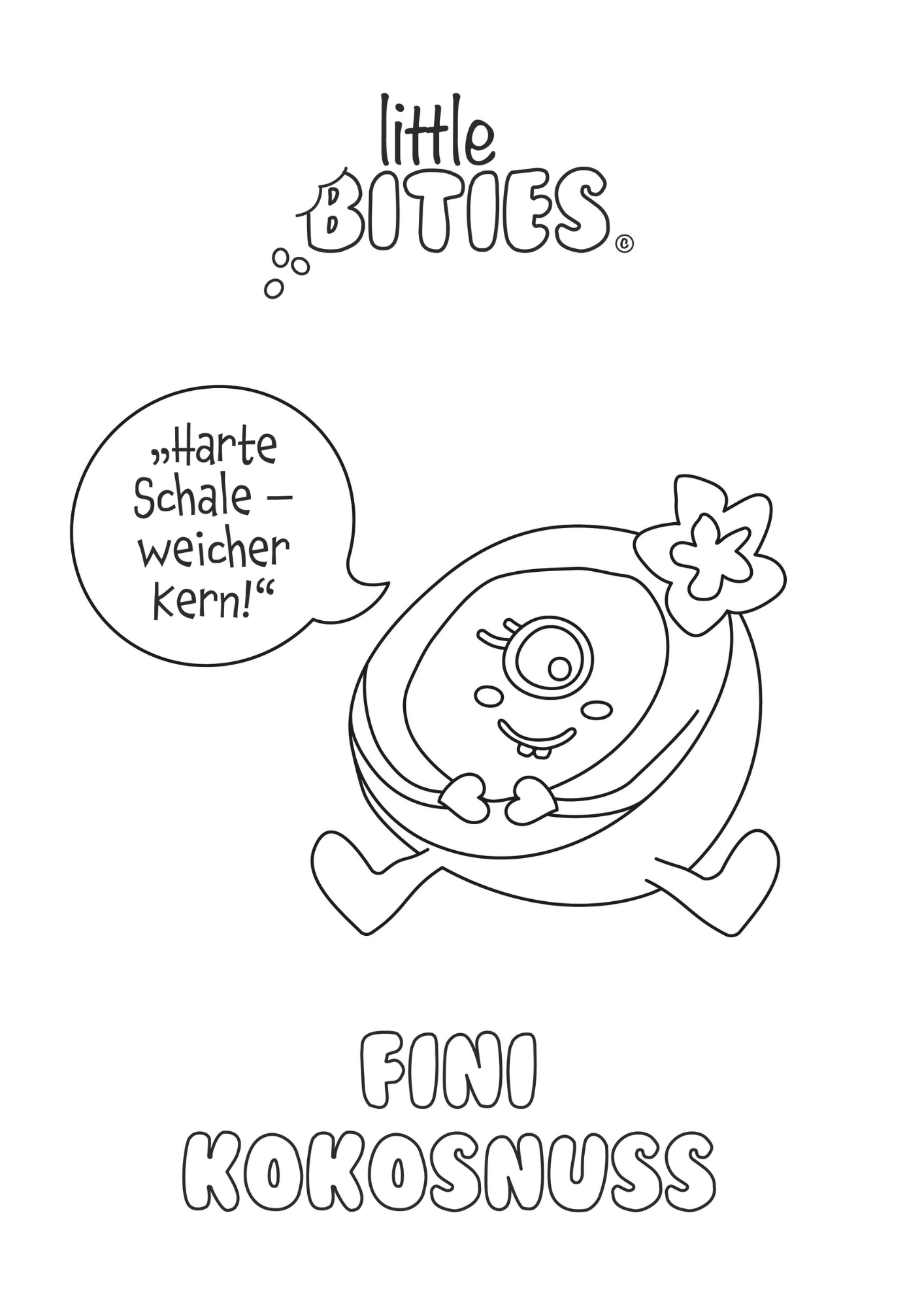 Fini Kokosnuss - Ausmalbild kostenlos