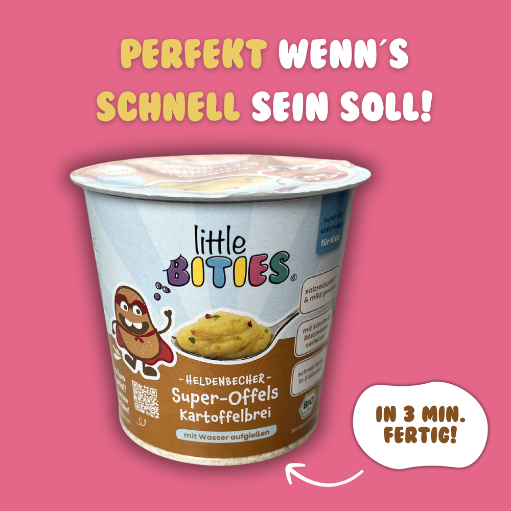Heldenbecher Super-Offels Kartoffelbrei – Bio Kartoffelbrei Cup für Kinder
