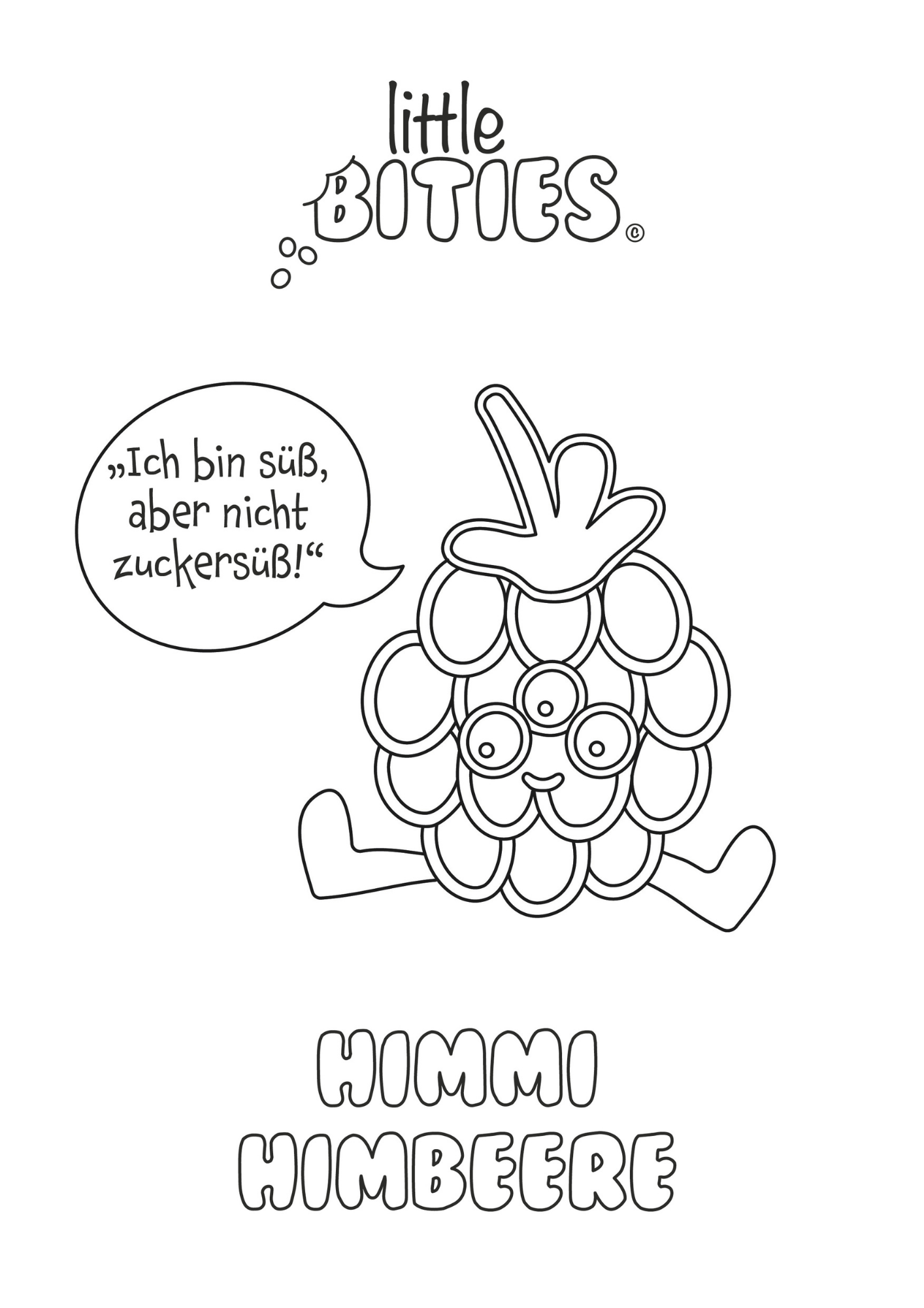 Himmi Himbeere - Ausmalbild kostenlos