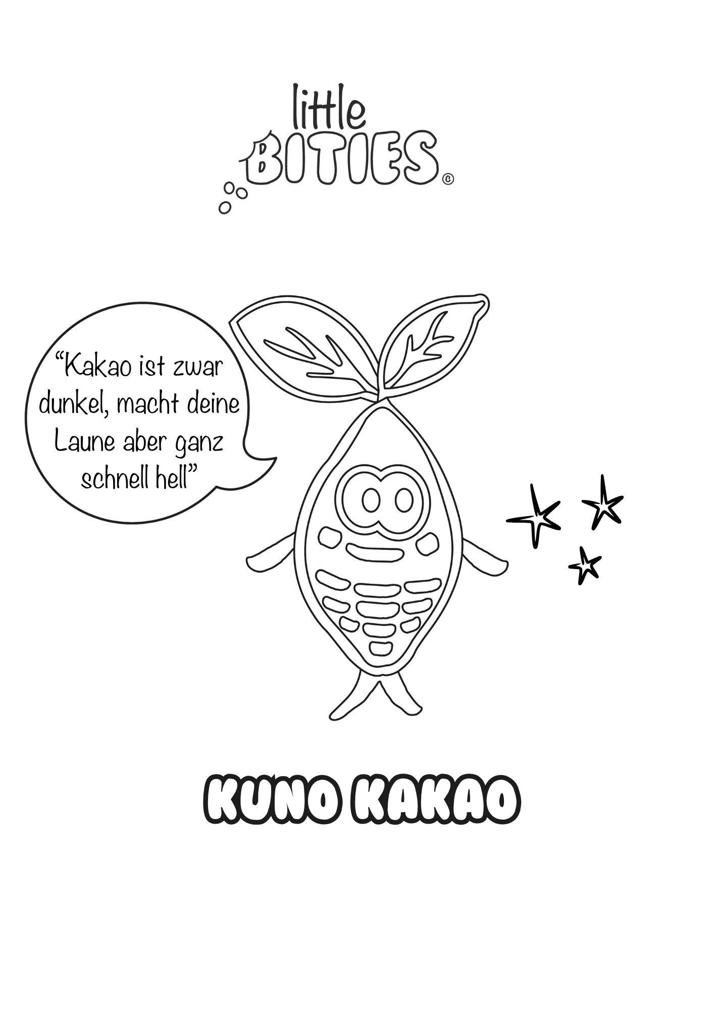 Kuno Kakao - Ausmalbild kostenlos