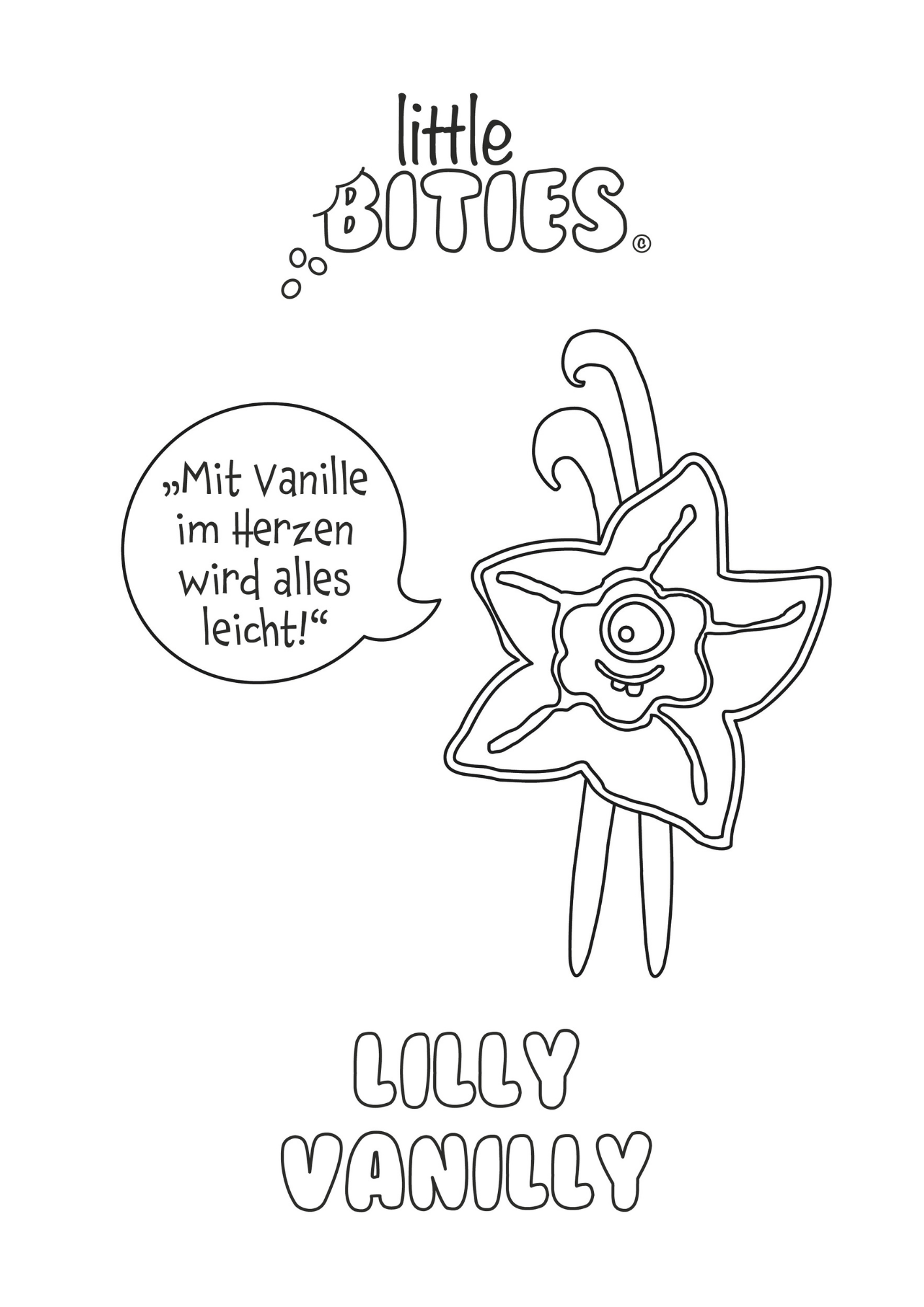 Lilly Vanilly Vanille - Ausmalbild kostenlos