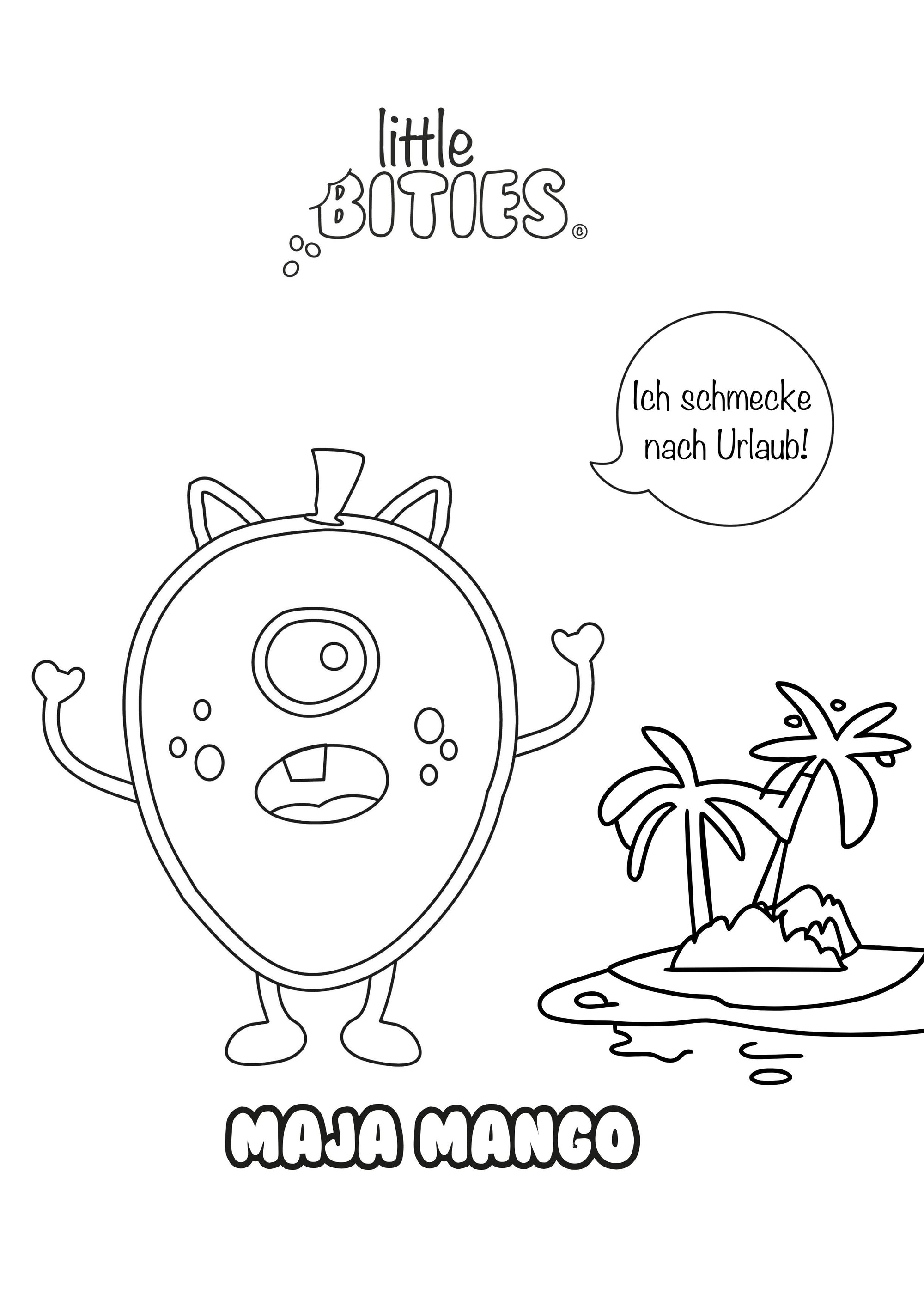 Maja Mango - Ausmalbild kostenlos