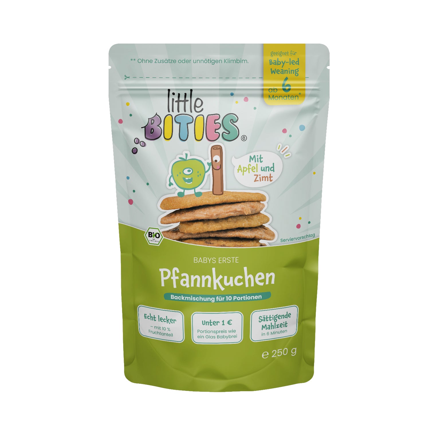 Pfannkuchen mit Apfel und Zimt für Babys als Backmischung