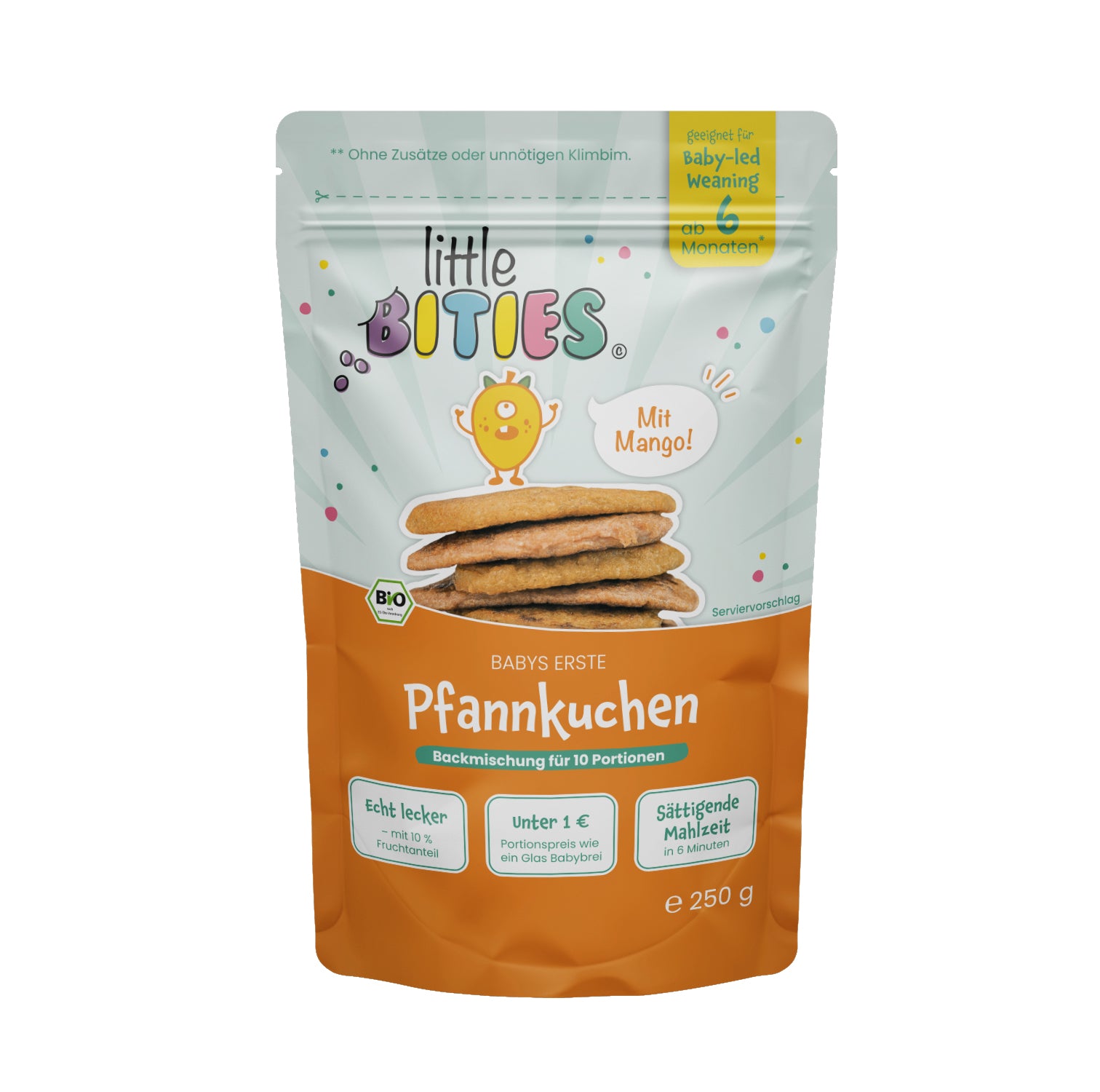 Pfannkuchen mit Mango für Babys als Backmischung