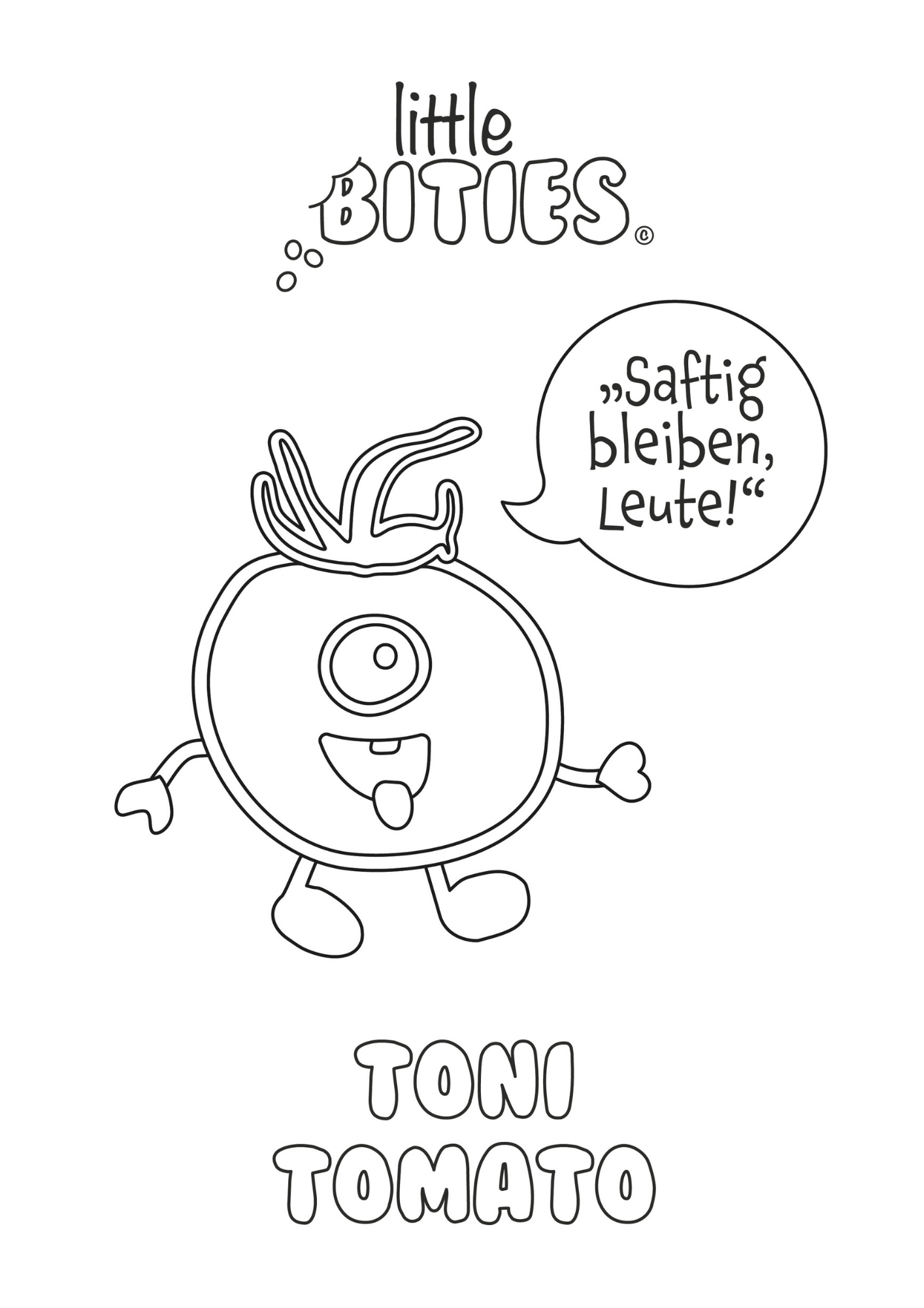 Toni Tomato - Ausmalbild kostenlos
