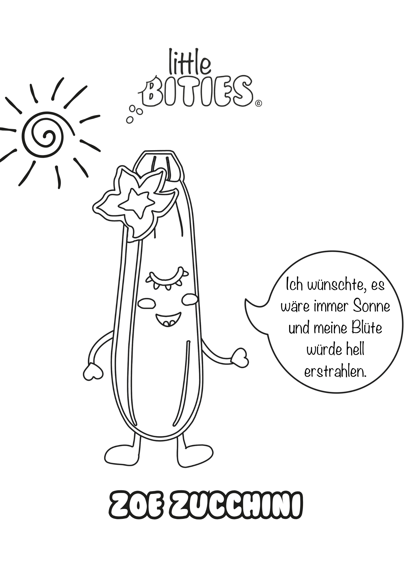 Zoe Zucchini - Ausmalbild kostenlos